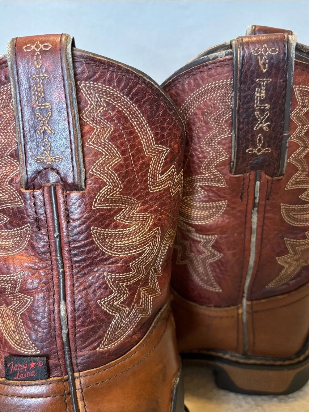 Tony Lama Kids TLX 9.5D Brown Leather Western Cowboy Boots